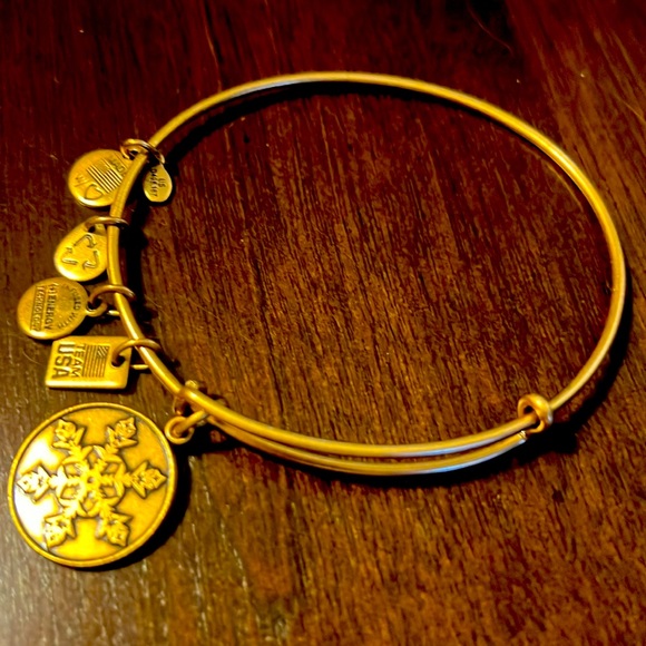 Alex and Ani Snowflake Bracelet Gold 2013 - Picture 1 of 1